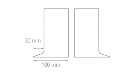 Supplément pour pince à segments hauteur 120 mm, bigornes droite et gauche 30 mm