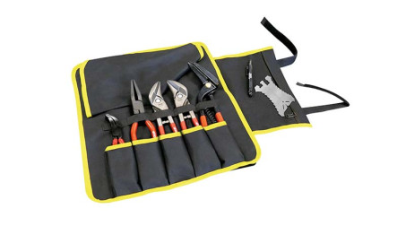 JOUANEL - Trousse à outils à rouler, 5 poches, 1 poche latérale zippée,  outils non inclus