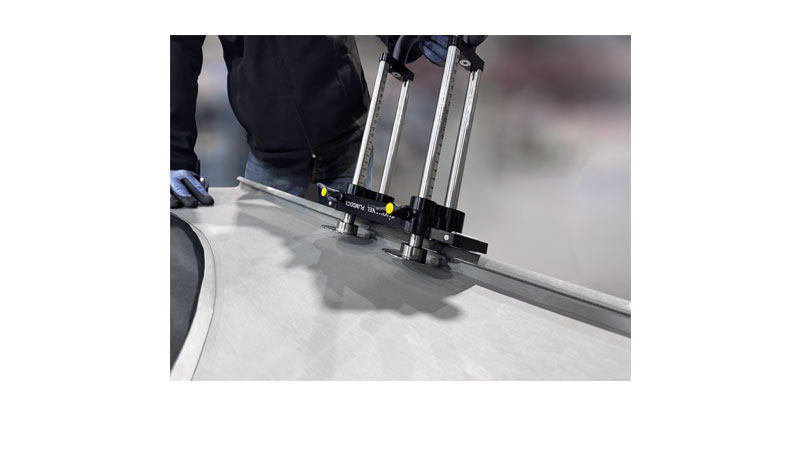 Plieuse à main disques grands diamètres, double colonne, 3 rouleaux de guidage - 200 mm