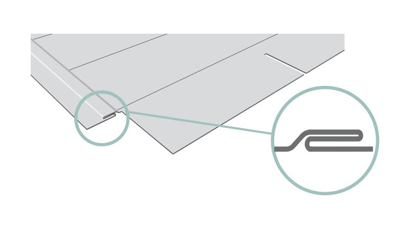 Profileuse petit Pittsburgh + bordeuse ,capacité 1 mm acier. - schema profil sur tole encochee